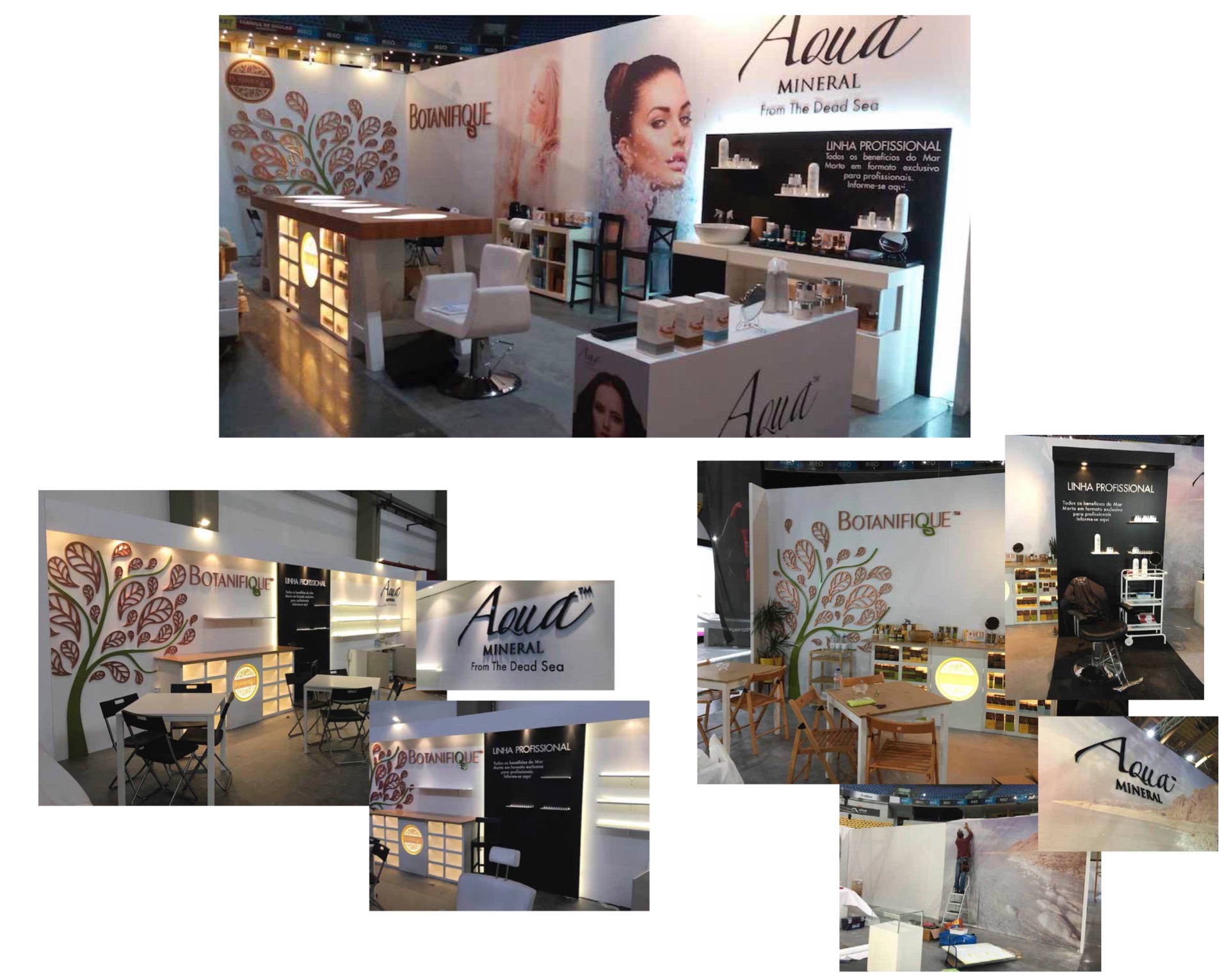 Design, produção, montagem e desmontagem de stand´s Aqua|Botanifique em Lisboa e Porto